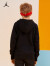 Nike Air Jordan 耐克童装男童加绒保暖连帽卫衣2022秋冬儿童针织休闲运动上衣 正黑色 110/52(4)