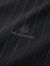 柒牌短袖衬衫男夏季潮流条纹色织黑色立领衬衣【100%棉】124JA70010 黑色 S