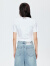RE'VAN芮范夏季新品设计师款未来感图案休闲白色T恤O31001001 白色 M/38