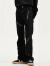 智时代 Voguo Relay 暗黑宽松微喇叭黑色牛仔裤多拉链设计感男女裤 黑色 现货 L
