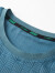 罗蒙（ROMON）男士短袖t恤2024春夏薄款时尚休闲弹力针织圆领舒适上衣男 浅蓝 170