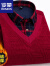 罗蒙（ROMON）冬季男士保暖衬衫加绒加厚棉假两件中年爸爸男装衬衣 天蓝色 PL-988 3XL155-175斤