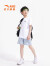 安踏儿童T恤2件装男童2023年夏季新款专业速干T透气舒适简约短t短袖 纯净白/玩家绿-5 160cm