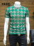 HKRD 香港轻奢潮牌T恤男士绿色半袖圆领体恤潮短袖夏季高端新款时尚男装 绿色 3XL
