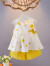 ZOCO品牌女童夏装新款洋气宝宝1一3岁4婴儿童夏季2韩版连衣裙时髦套装 黄色（圆点款） 80cm