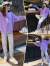 迪士尼（Disney）女童套装春秋24新款春装网红韩范潮初中学生运动服卫衣儿童两件套 独角马女童套装-紫色 120cm