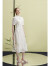 范思蓝恩23FS12714假两件新中式连衣裙女夏季新款气质提花裙子 米杏色 XL