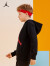 Nike Air Jordan 耐克童装男童加绒保暖连帽卫衣2022秋冬儿童针织休闲运动上衣 正黑色 110/52(4)