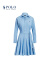 Polo Ralph Lauren 拉夫劳伦女装 经典款拼片棉质连衣裙RL24734 400-蓝色 0