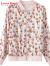LOVER RUCCI2023春秋季品新款薄外套女棒球服夹克上衣宽松桑蚕丝真丝开衫 粉色 2XL(125-135斤)