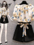 韩璐娇（hanlujiao）连衣裙女夏季2024年夏天新款女装时尚气质显瘦减龄两件套套装裙子 白色套装 L