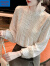 ZENGZHI NIUZAI时尚波点雪纺立领衬衫女秋装新款2023小众韩版气质别致长袖上衣 杏色 S