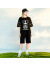 天龙致尊Denon supreme短裤2021夏季新款烫金熊猫字母印花休闲运动五分裤 KLX2056黑色 M