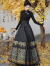 黛美琪新中式国风织金黑色马面裙套装女春季2024新款小个子成人改良汉服 黑色上衣+印花马面裙 M