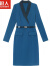 南极人（Nanjiren）黑色长袖连衣裙2023春季新品女装气质中长款西服领职业一步包臀裙 孔雀蓝 M