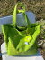 歌卡姿（GEKAZI）牛油果绿帆布包女2024新款大容量小花手提包百搭单肩布袋包托特包 绿色+挂件