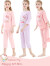 Hello Kitty女童睡衣套装夏季莫代尔儿童家居服7分袖空调服宝宝冰丝薄 洋红花朵 110cm