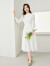 梵希蔓法式高级感白色连衣裙女2024年春装新款镂空收腰气质裙子 M6192 白色 S