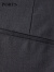 PORTS宝姿女装商场同款早秋时尚开衩叠片造型直筒裤LP8P012RWF039 灰黑色 0