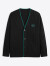 GXG男装 城市定义 黑色V领绿边撞色毛衣针织开衫外套 黑色 175/L