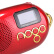 乐果（NOGO） Q12彩色版 老人收音机 便携插卡小音箱 迷你音响 中文显示屏（金红）