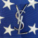 【二手99新】YSL 圣罗兰 奢侈品女包 Kate手袋刺绣 星星 logo 牛仔布链条包 时尚百搭 97新