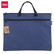 得力5840手提式双层收纳袋(蓝) 加厚文件袋布质帆布手提袋收纳袋手拎袋公文袋文件收纳袋商务 2只装