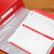 康百（kobest）红色资料册透明插页袋A4学生试卷袋乐谱夹 A3806-60页