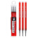 日本百乐（PILOT）可擦笔芯LFPK-25S4原装替芯笔芯可擦中性笔芯LFPKRF30S4-3R 0.4mm红色3支装