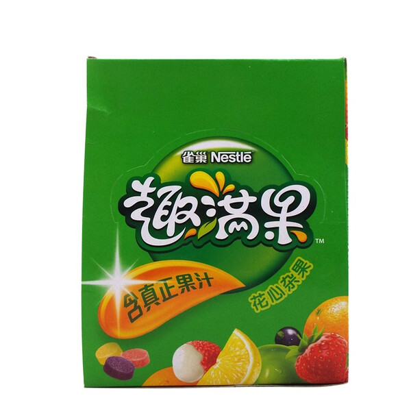 雀巢nestle趣满果648g24条27g整盒果汁软糖休闲零食新年糖花心杂果