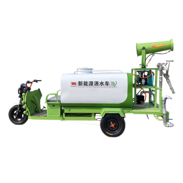 康耐博新能源电动工程洒水车高压道路冲洗工地用环保除尘雾炮车园林绿化 0.8方五合一【超威电瓶】