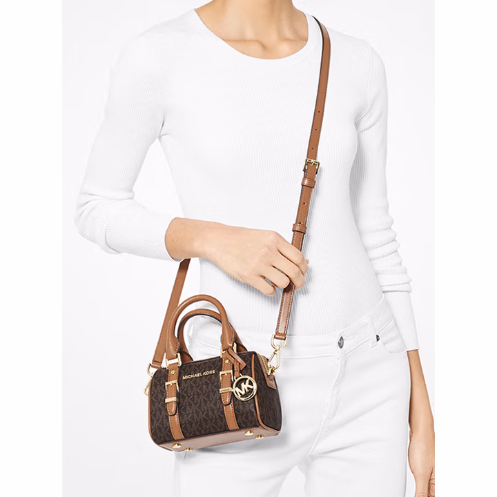 MICHAEL KORS 迈克·科尔斯 Bedford 超小号老花波士包顿手提包 32F9G06C0B 下单折后¥888.9