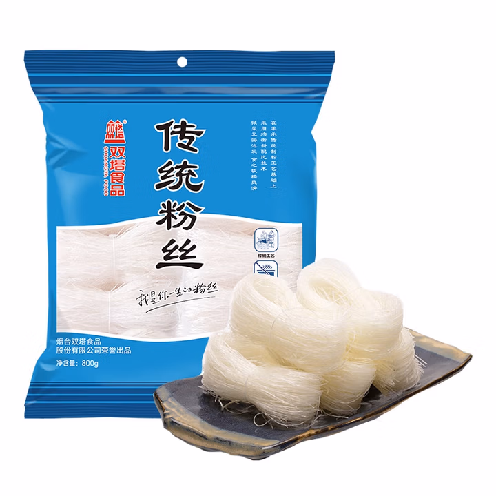 双塔龙口工艺粉丝800g粉条干捞粉丝凉拌水晶粉烧烤火锅食材南北干货