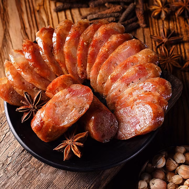 六味魔方 四川腊肠农家自制熟食腊味特产 川式五香风干香肠500g