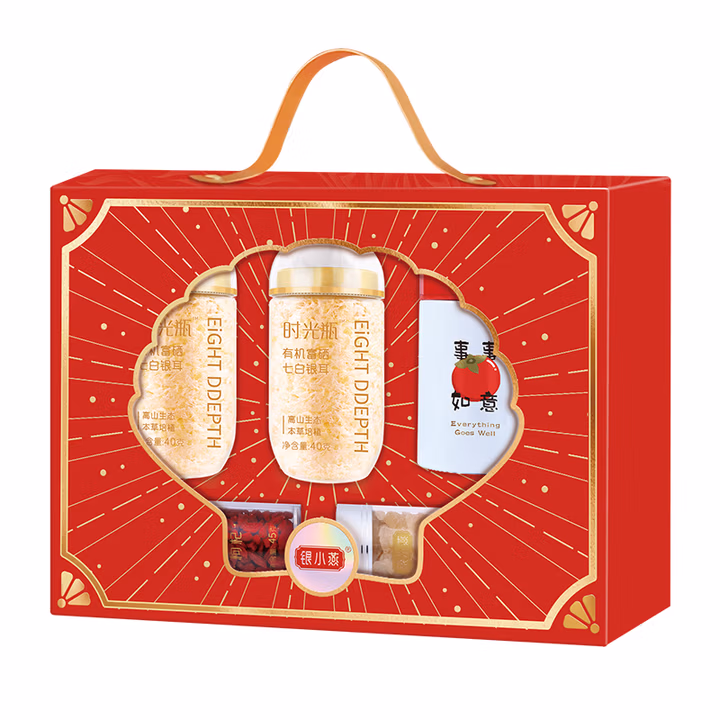 银小燕富昌有机本草银耳礼盒80g 免洗免煮燕耳即食银耳羹节日送礼