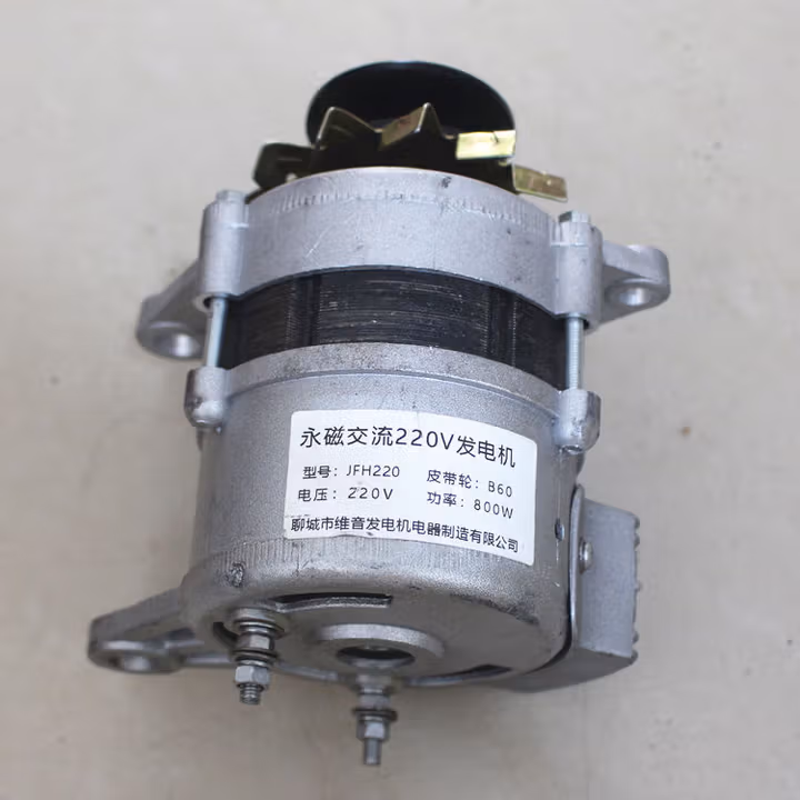 定制皮带轮式永磁220v1500w瓦全新纯铜线包大功率家用交流无刷发电机 800