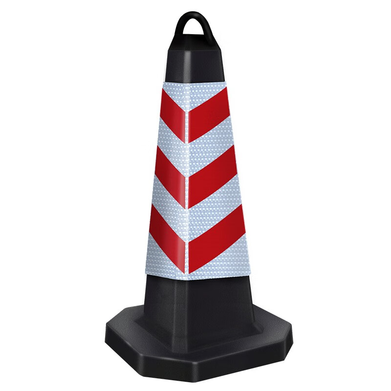 929雪糕筒 反光路锥橡胶反光方锥请勿泊车禁止停车雪糕筒路障警示柱