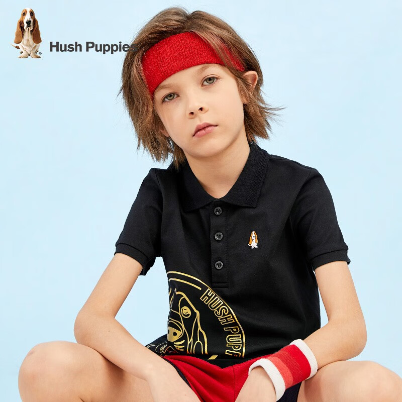 Hushpuppies 暇步士 21年新款 男童翻领POLO短袖T恤 京东优惠券折后￥69包邮 105~170码5色可选 Plus会员￥69