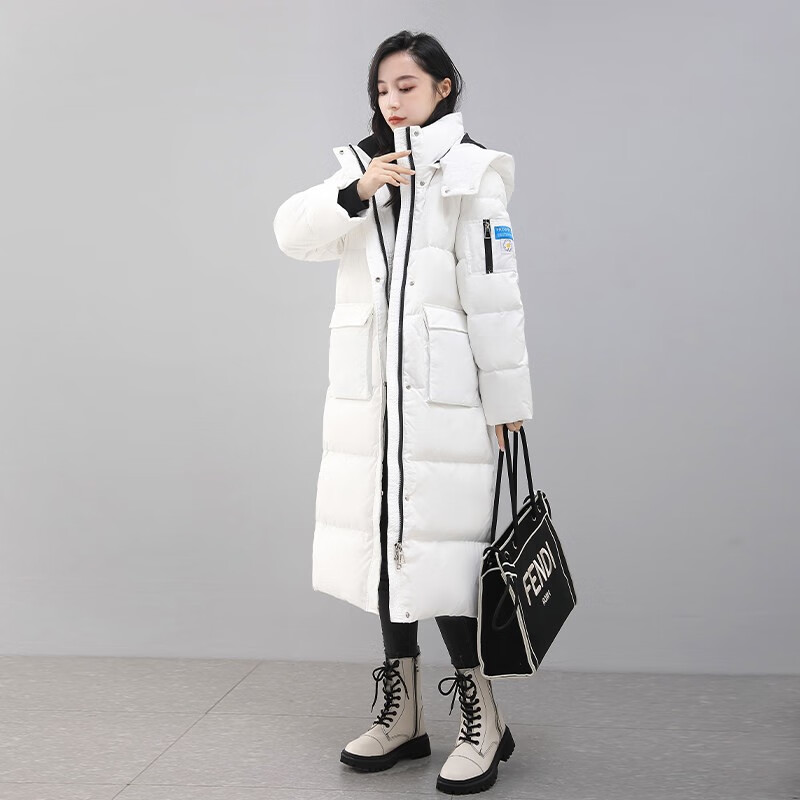 娄艺潇代言 鸭鸭  21年冬季款 女式长款连帽加厚羽绒服 双重优惠折后￥299 多色可选