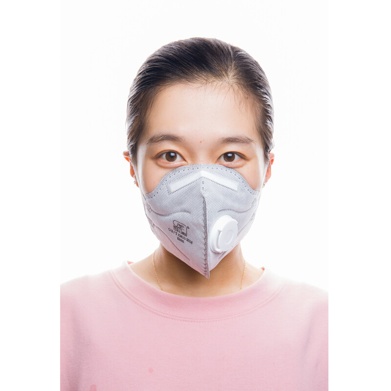 5高效防护口罩(新国标b级) 时尚立体防霾口罩耳带式折叠式防霾口罩