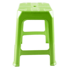 茶花塑料凳子高板凳防滑餐桌椅子家用成人高凳胶凳0823 2个【新款绿色】