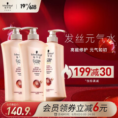 施华蔻(Schwarzkopf)多效修护19电商套装(洗发水600ml*2+润发乳600ml)(洗发露护发素 男女士 新老包装随机)