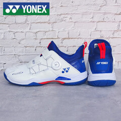 尤尼克斯断码清货尤尼克斯羽毛球鞋超轻减震透气yy纽扣男女款专业运动鞋 SHB-88DEX白/蓝 36