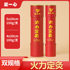 爱一心爱灸堂火力定灸精品雷火灸艾条艾柱五年陈艾家用艾灸条筒装防烫 4*20cm