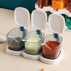 茶花 调料盒调味罐塑料调料瓶套装 盐盒家用厨房用品架盐罐