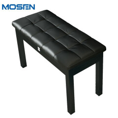 莫森（MOSEN）MS-12S电钢琴琴凳 木质双人带书箱钢琴琴凳 电子琴专业凳子 古筝通用 黑色