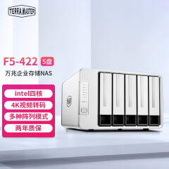 铁威马（TERRA MASTER） F5-422 五盘位 企业级万兆网络NAS 网络存储服务器 空槽+5*3T酷狼 组15T