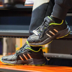 阿迪达斯 （adidas）男鞋NEO运动鞋子透气耐磨休闲鞋舒适减震跑步鞋男ID1643黑绿 ID1643 40