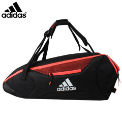 ADIDAS阿迪达斯羽毛球包男女款大容量网球装备包时尚便携羽毛球拍袋拍子 ME0009 黑红