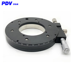 派迪威（PDV）R轴中空旋转滑台360°角度手动精密微调光学位移平台PT-SR80 PT-SR160R